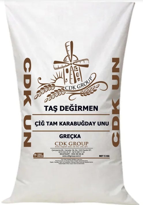 Tam Çiğ  Karabuğday Unu ( Greçka ) 5 Kg